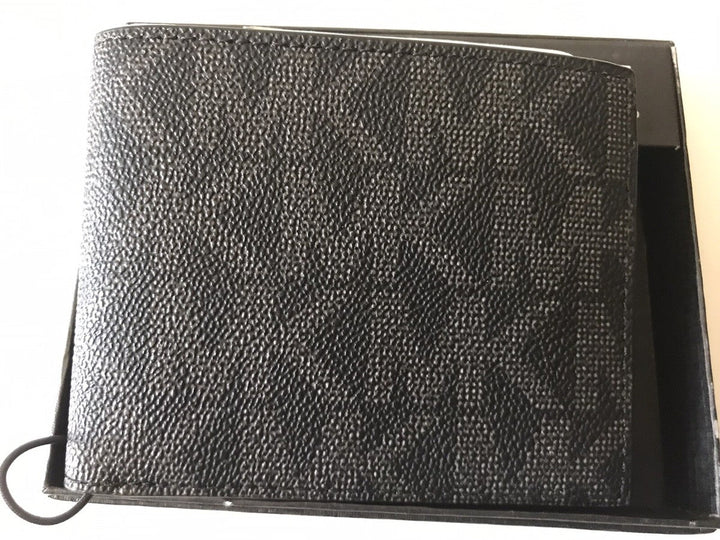 Mk mens black wallet Jet Set (monogram)