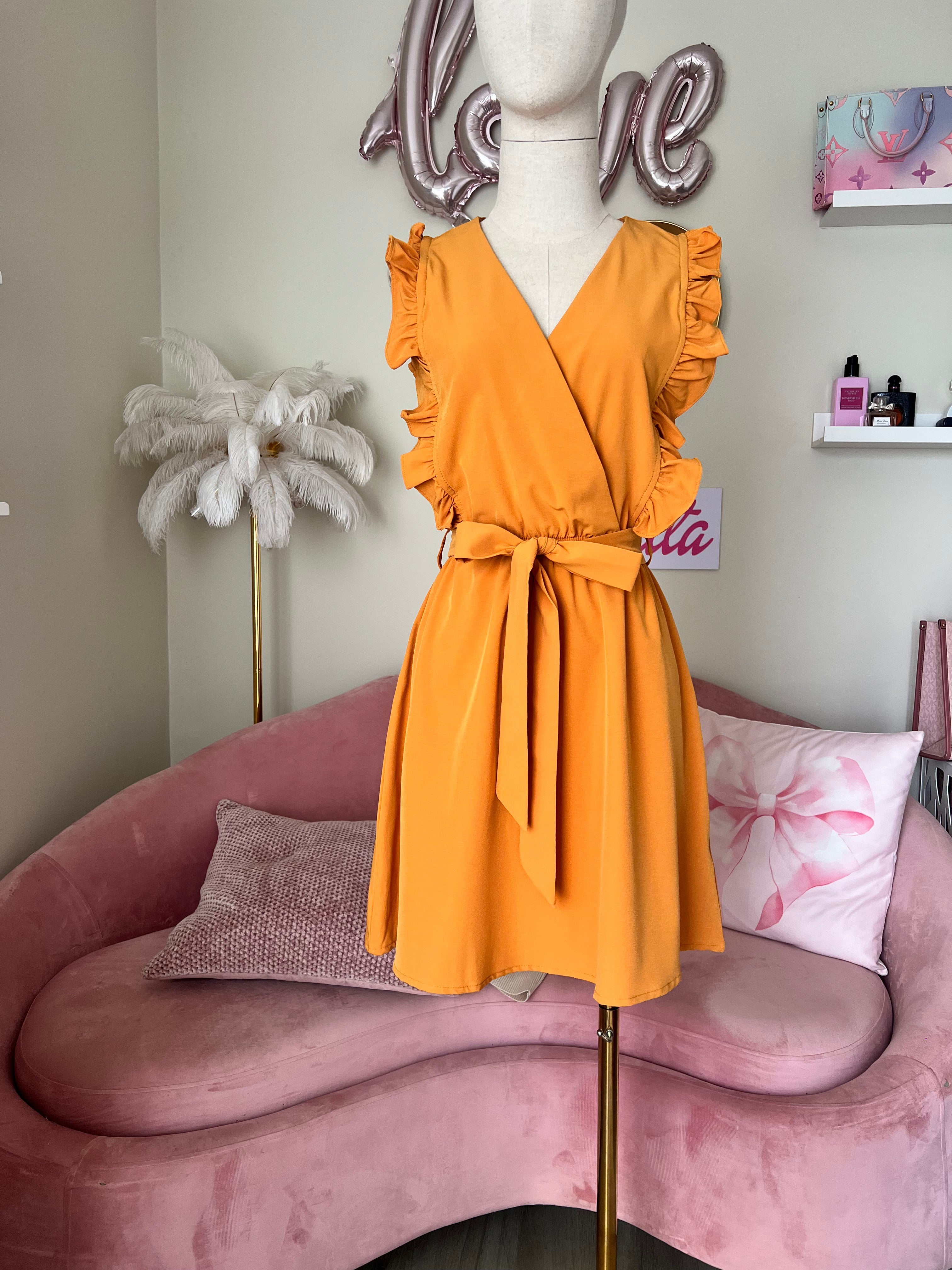 Mokara Dress Mustard Free Size