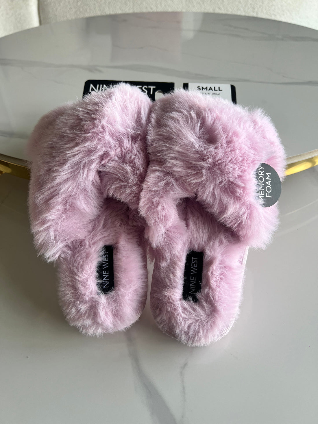 Pink Fuzz Slipper Nine West (Size L)