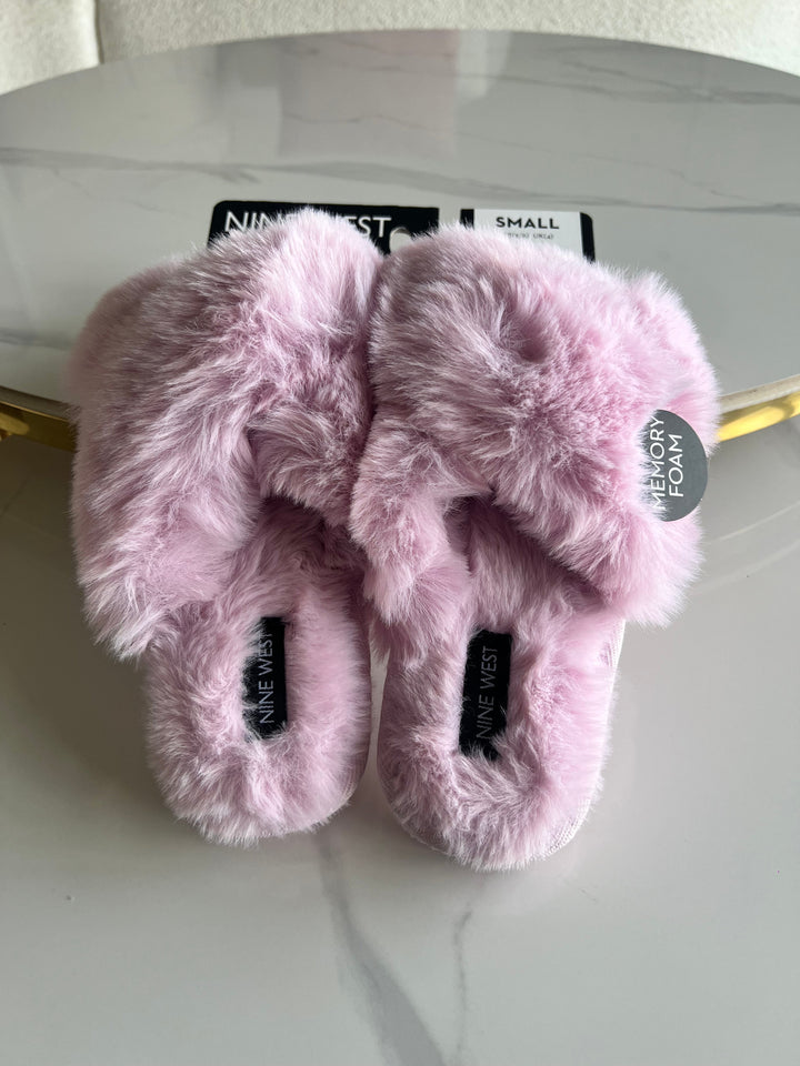 Pink Fuzz Slipper Nine West (Size L)