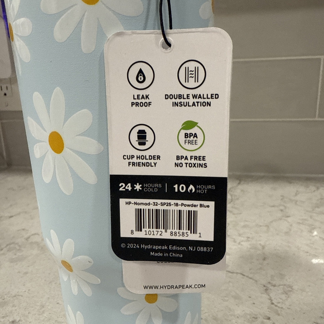Hydrapeak Blue Daisies Tumbler