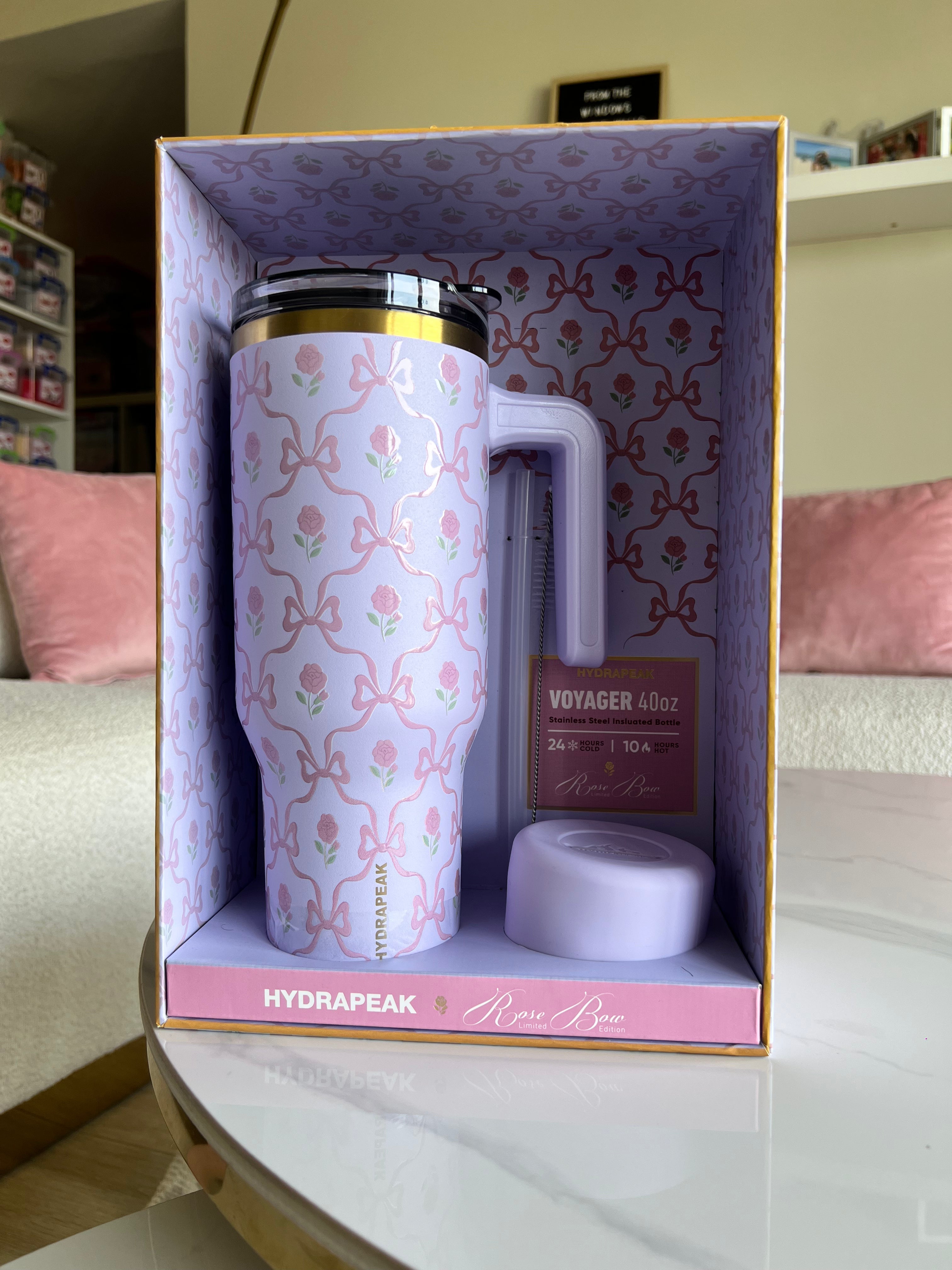 Hydrapeak Rose Bows Tumbler Boxed