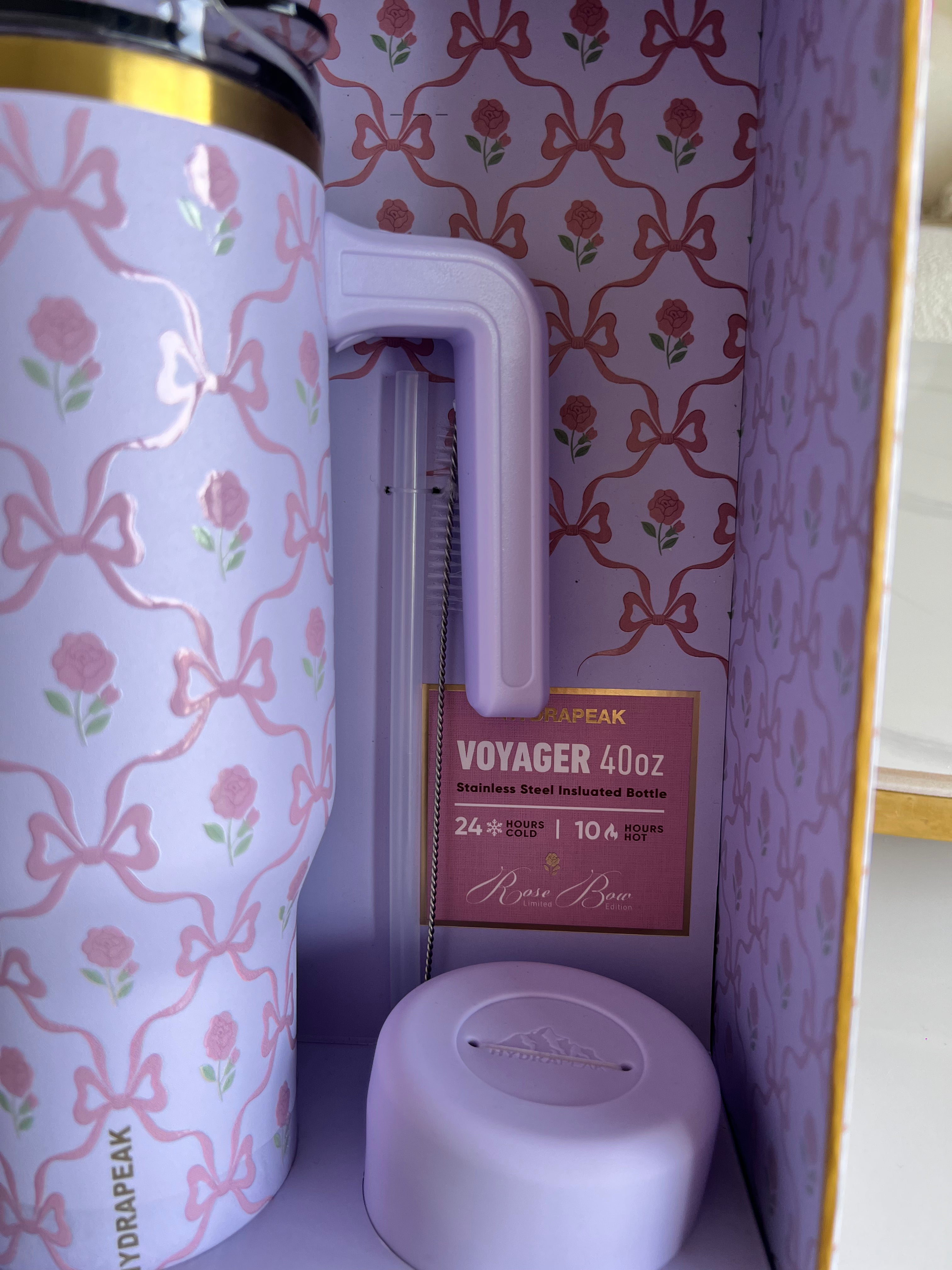 Hydrapeak Rose Bows Tumbler Boxed