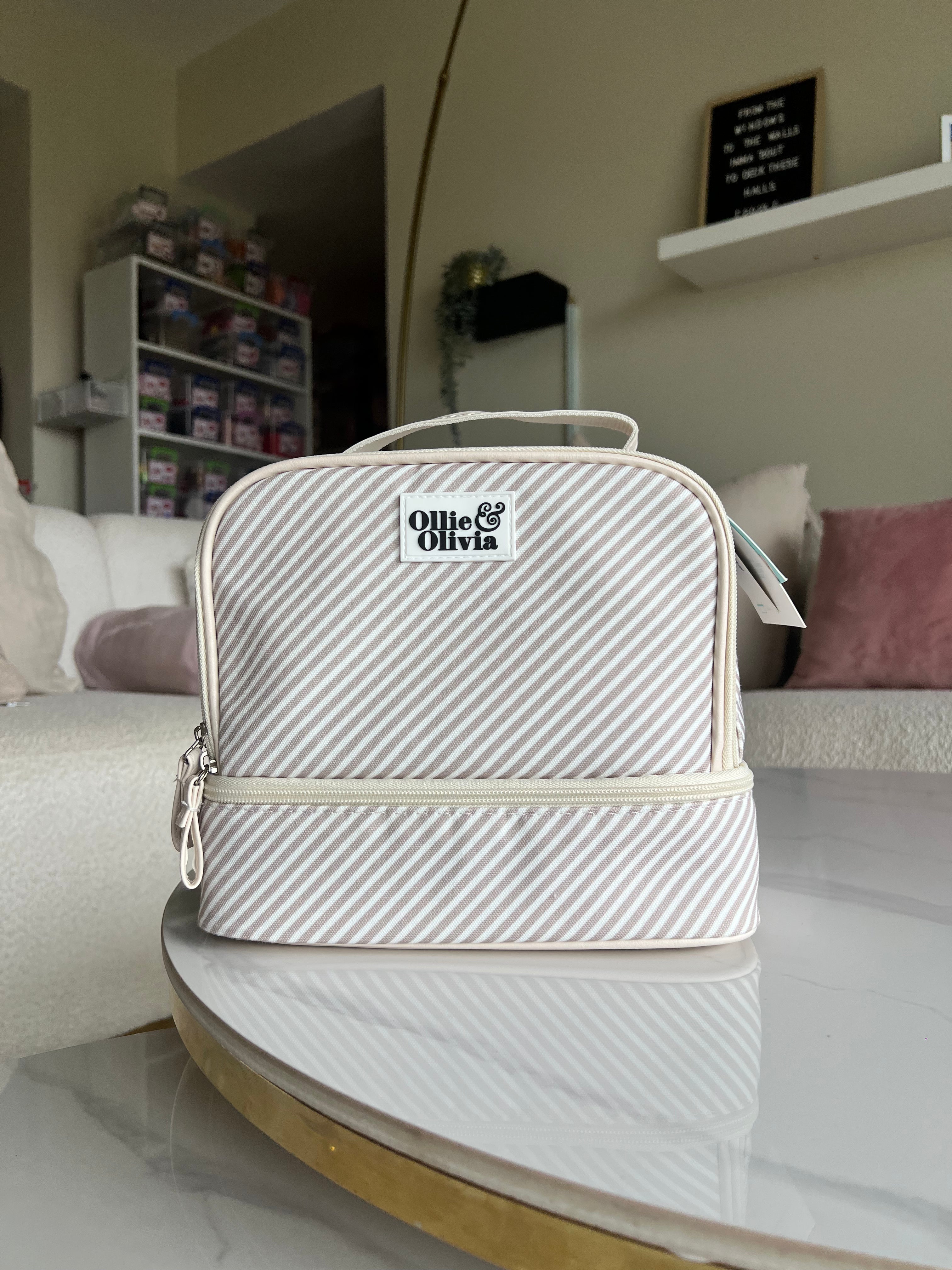 Ollie & Olivia Insulated Lunch Tote Stripes