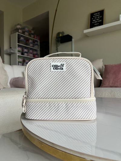 Ollie & Olivia Insulated Lunch Tote Stripes