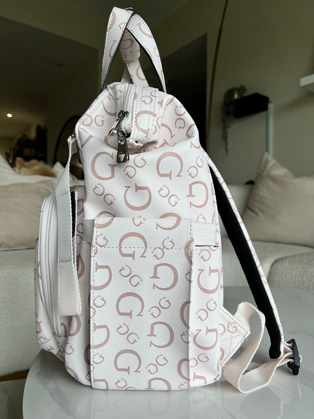 Guess Light Rose Diaper Backapack