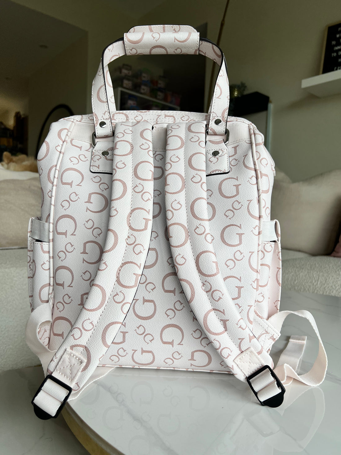 Guess Light Rose Diaper Backapack