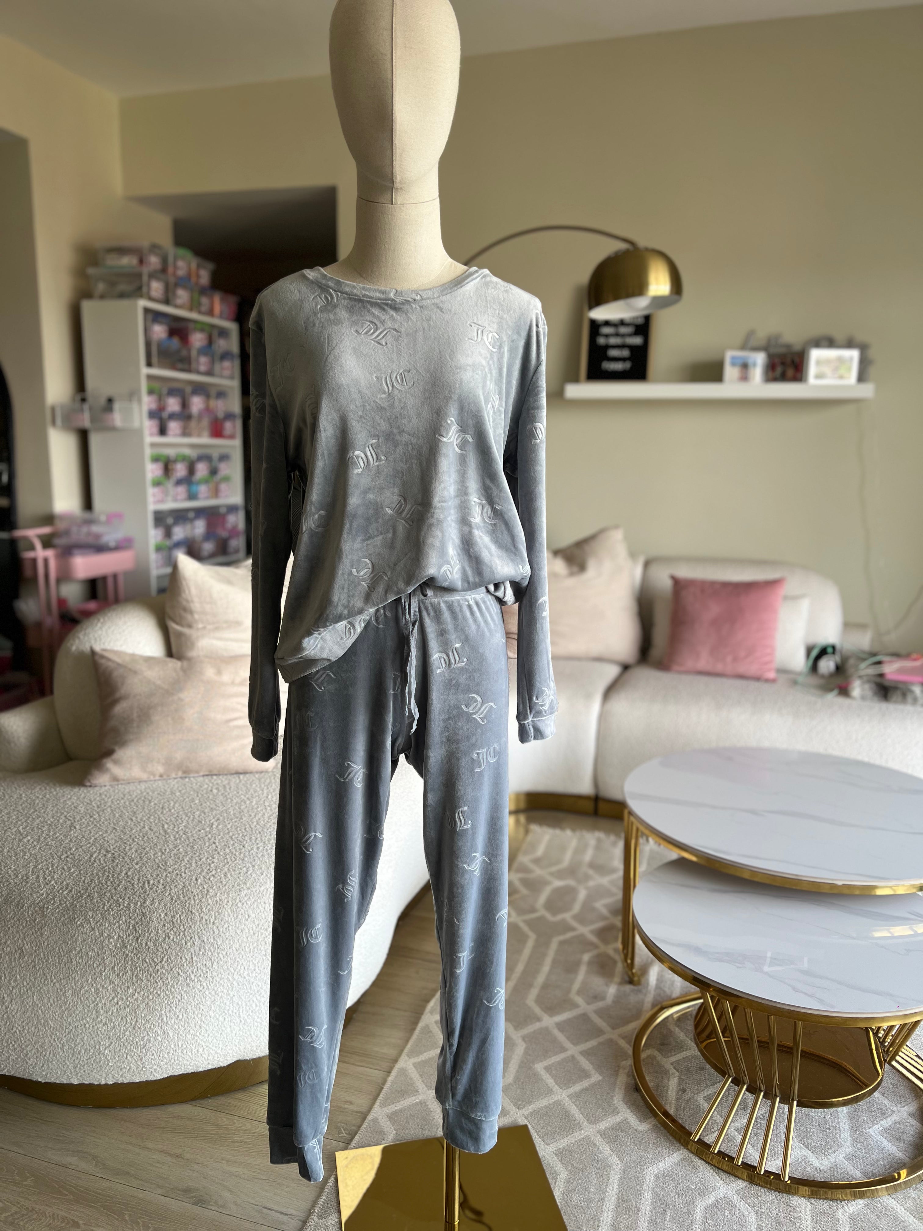 Juicy Couture grey pants pajama set Large