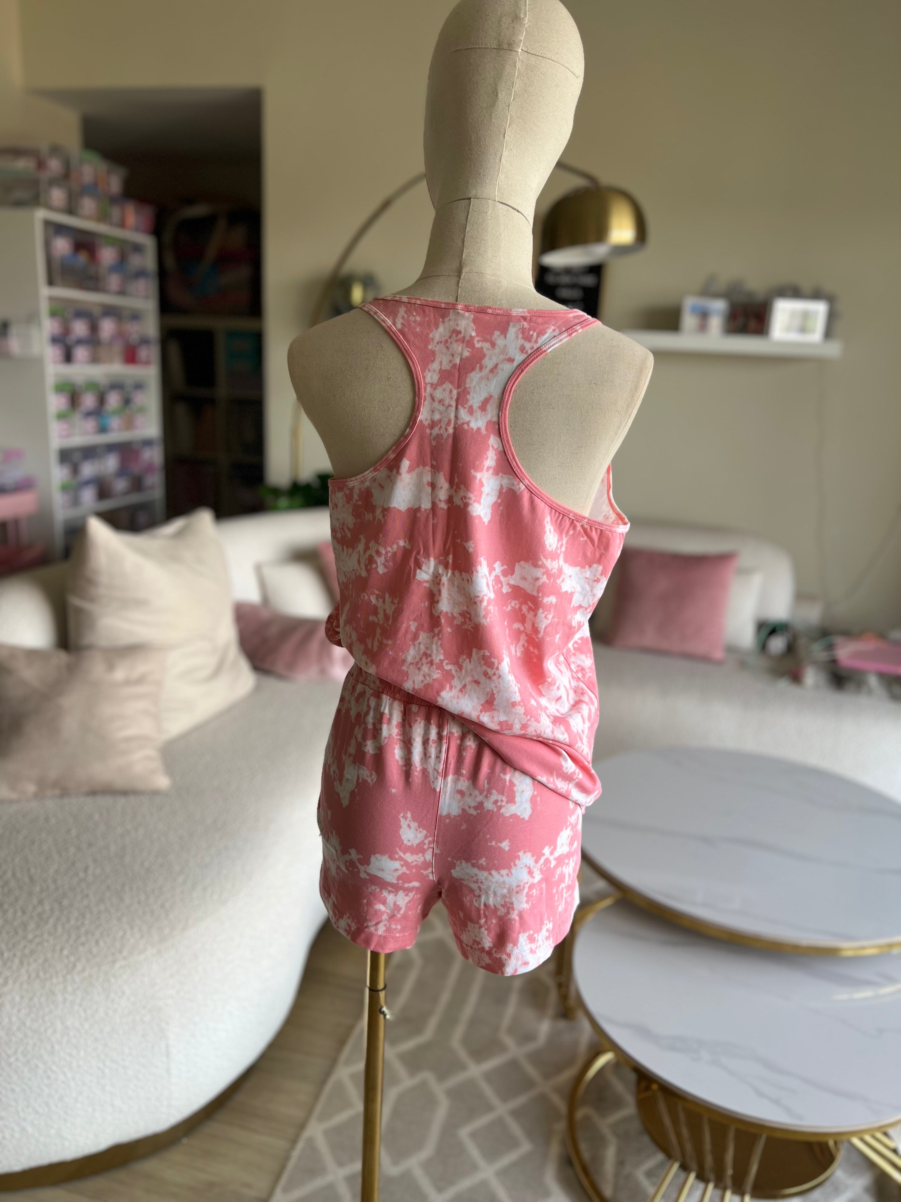 Calvin Klein peach shorts pajama set L/M