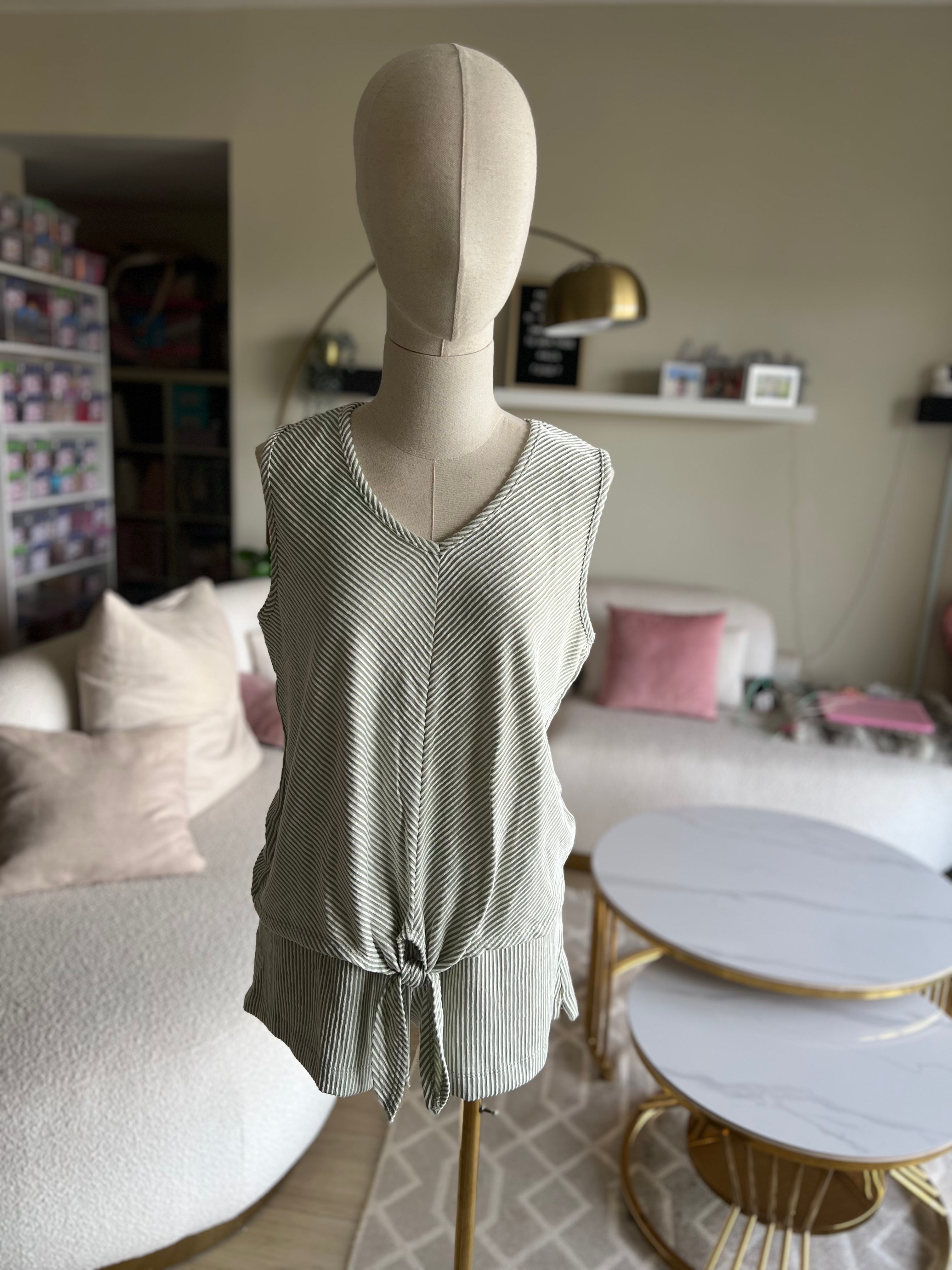 Olivia Rae green shorts pajama set