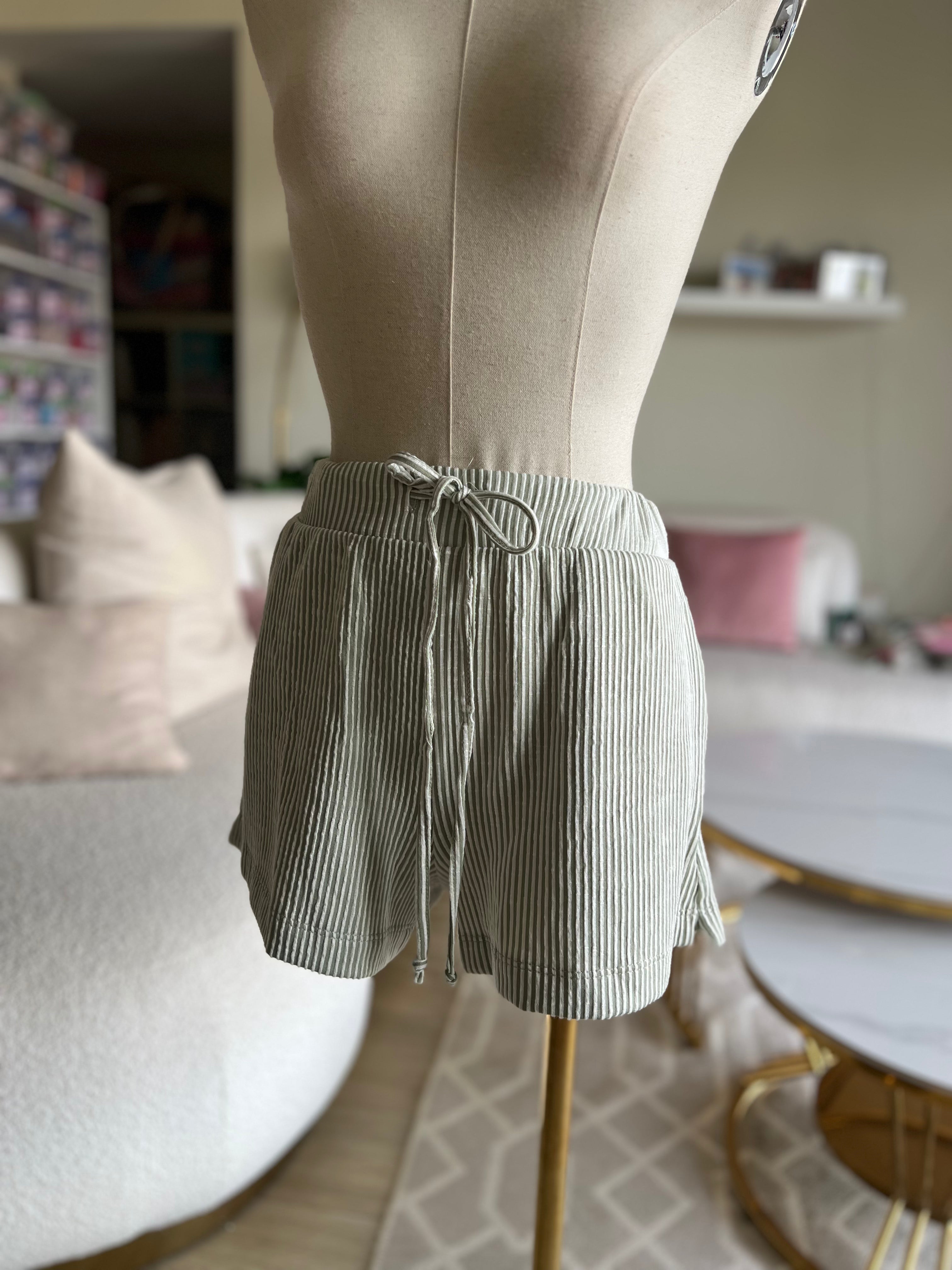 Olivia Rae green shorts pajama set