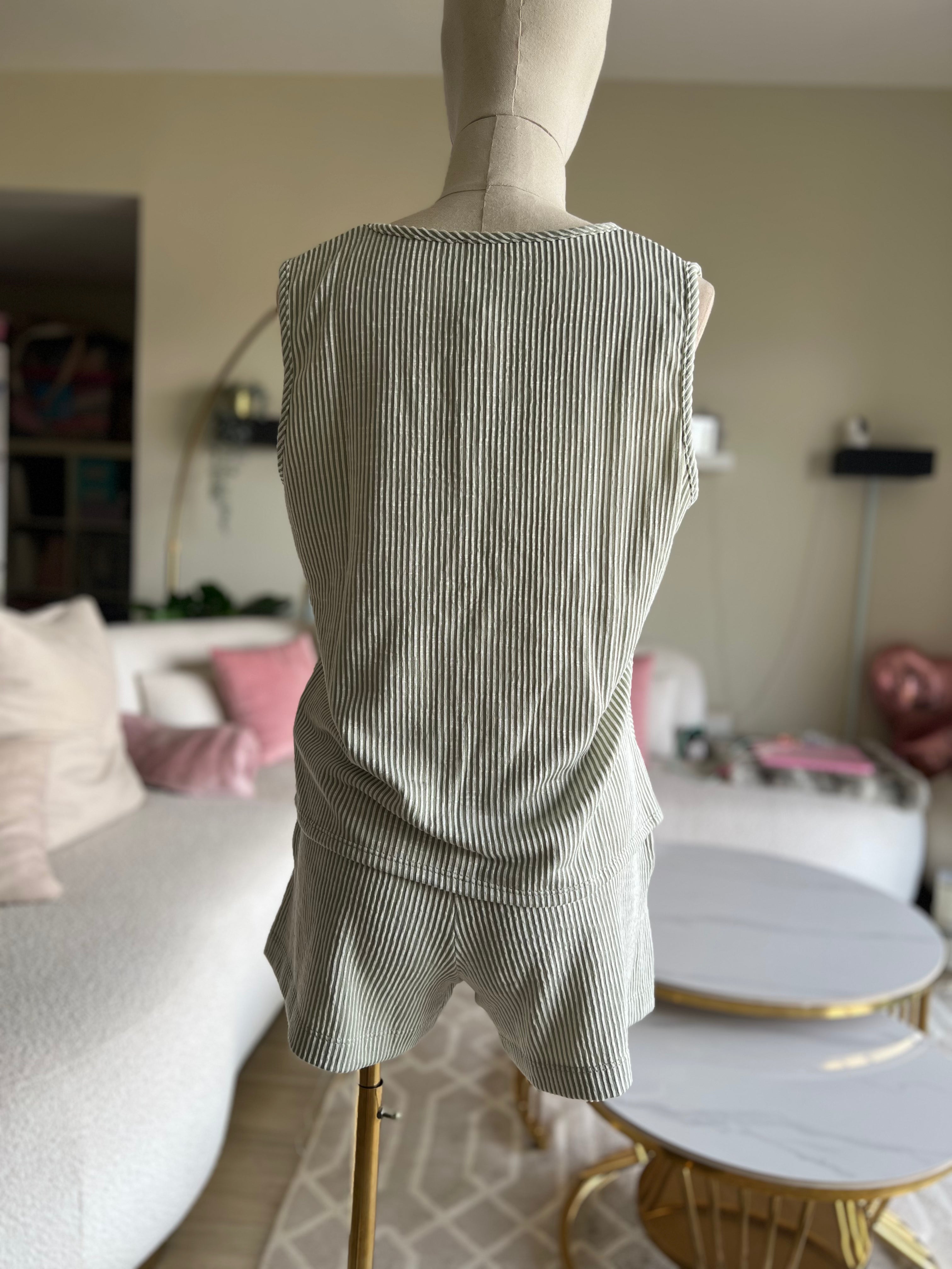 Olivia Rae green shorts pajama set