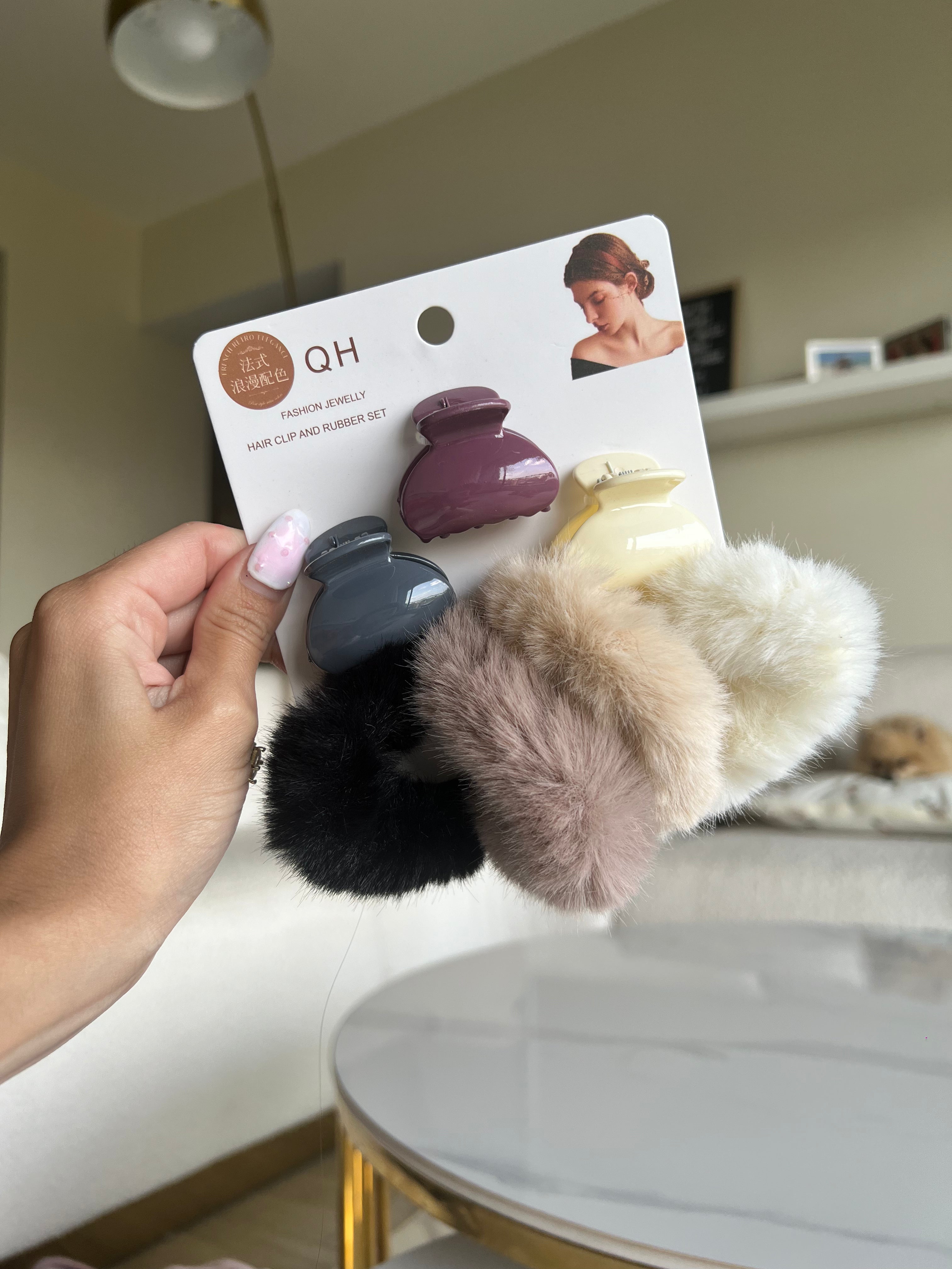 Fuzzy Scrunchy Set by QH