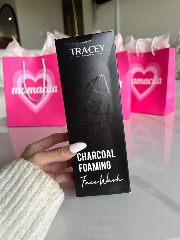 Tracey Charcoal Foaming Face Wash bottle, ideal for deep skin cleansing.
