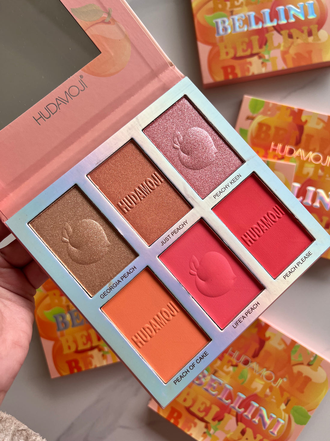 Peach Bellini Huda Moji Blush and Bronzer Duo Palette