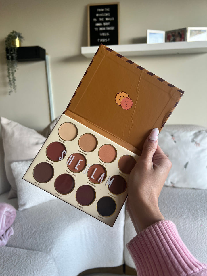 She Glam Smart Cookie Palette with 12 brown shades