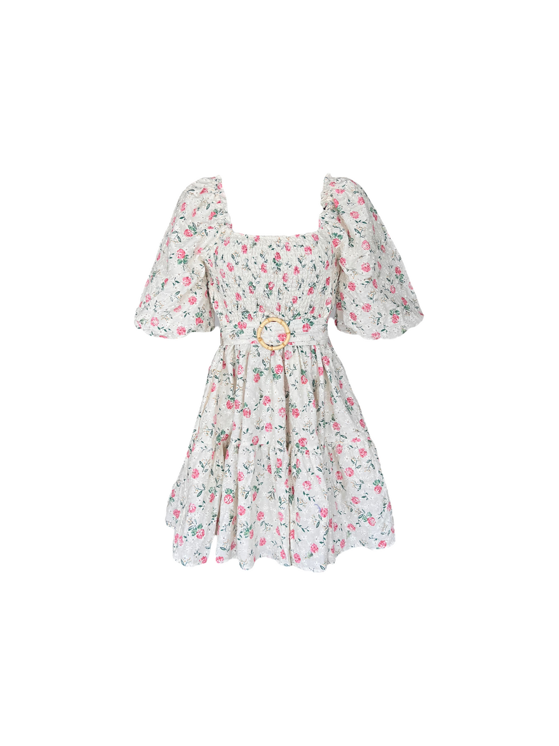 Just Me Dress Short Cream with Pink Shabby Chic
