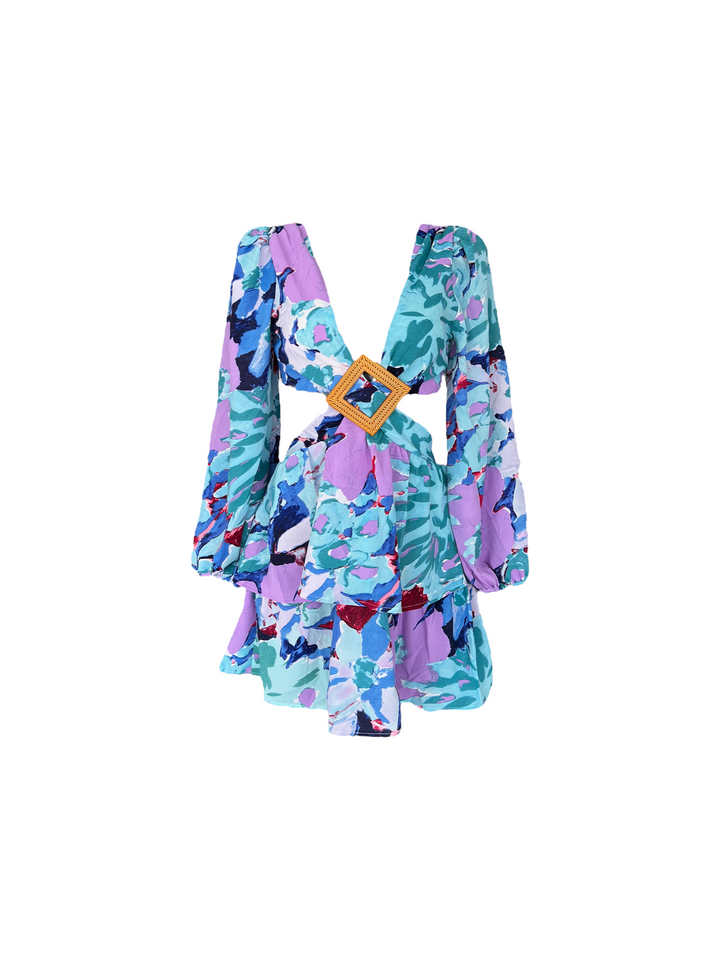 OKBOTH Dress Short Blue purple Medium