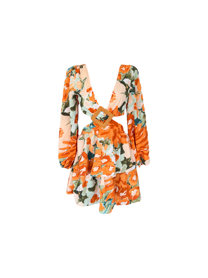 OKBOTH Dress Short Orange green Medium