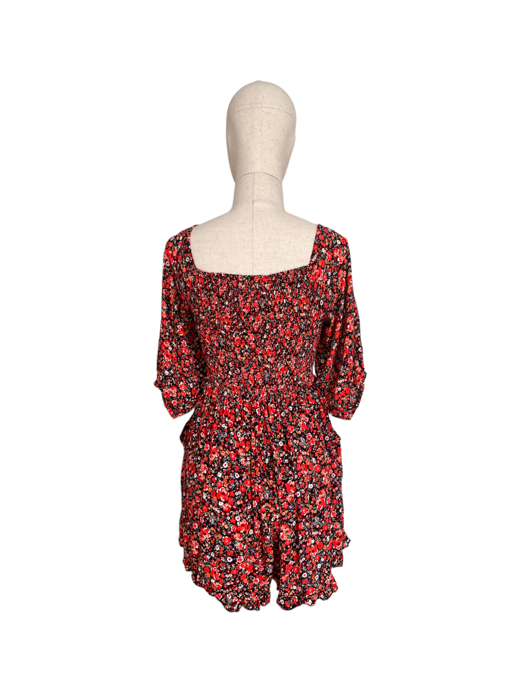 Franchescas Jumpsuit Floral Orange Small