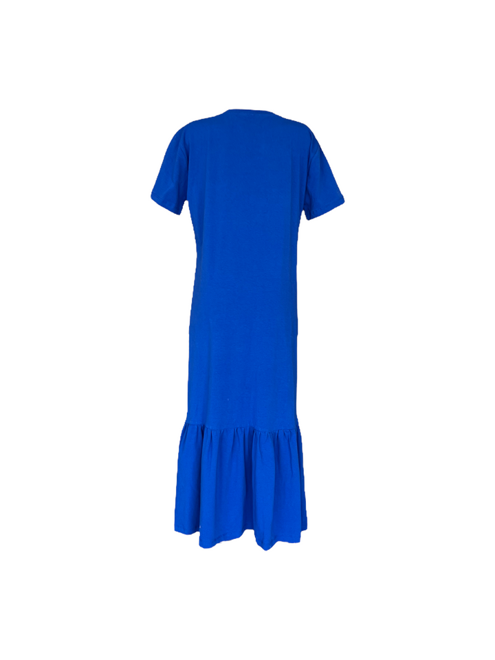 Mokara Dress Long Cotton Blue Large/ Medium
