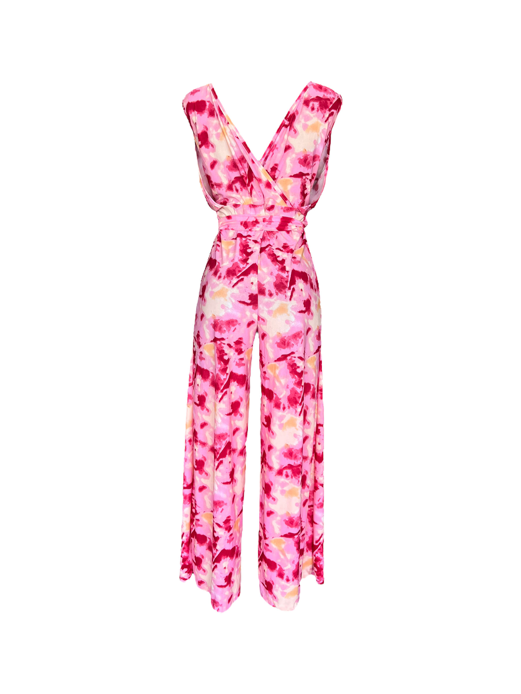 Titos Jumpsuit Long Tiedye Pink Yellow Free Size