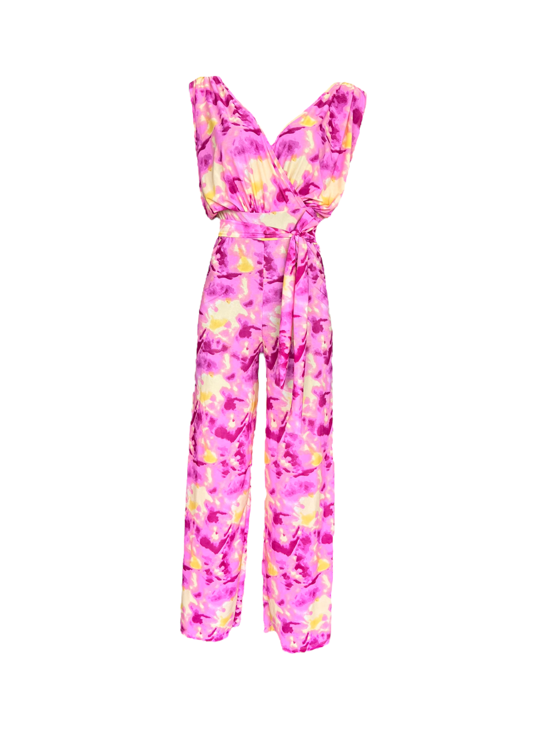 Titos Jumpsuit Long Tiedye Pink Yellow Free Size