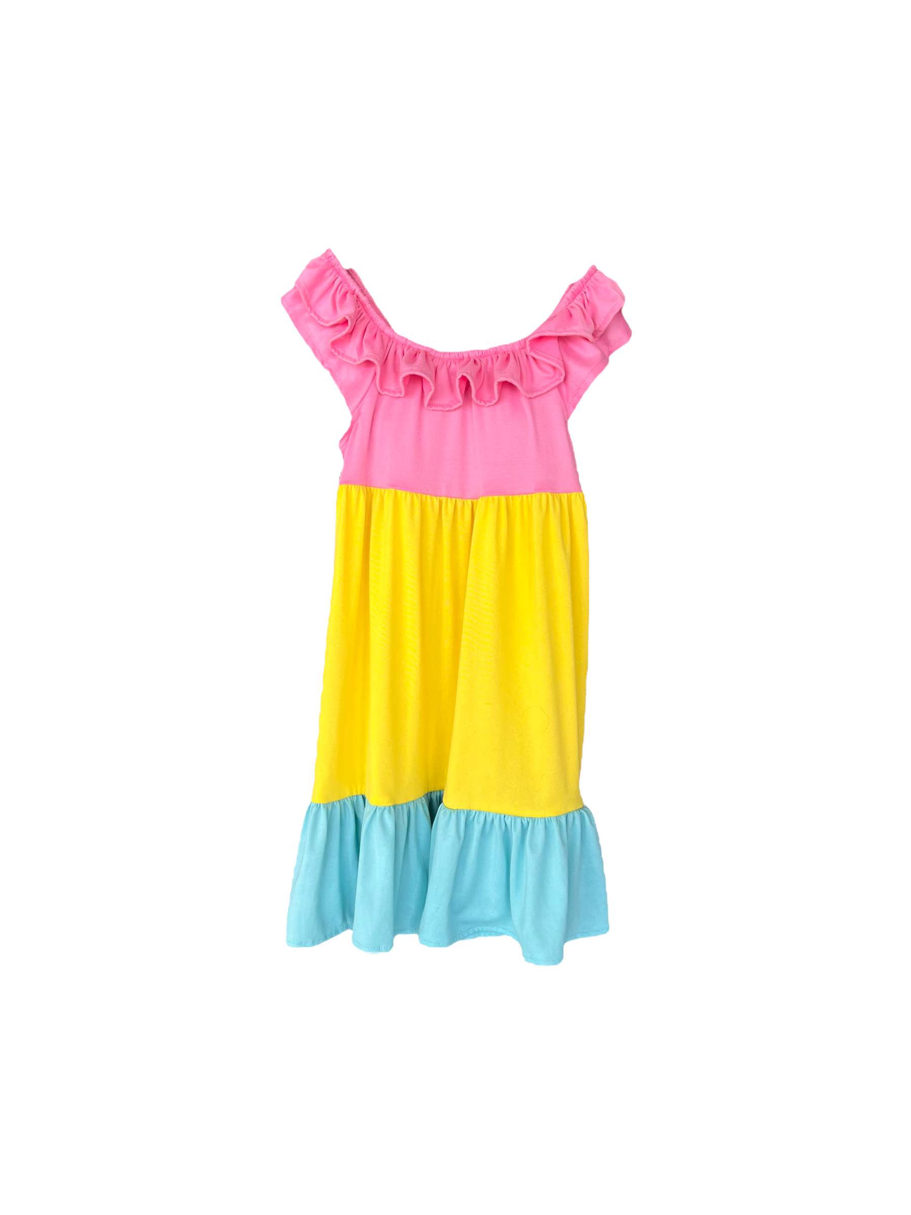 Zoe Clothing Dress Midi Tri Colour Child