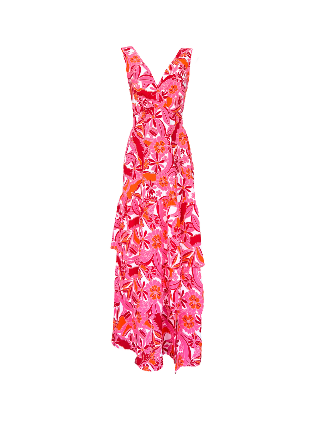 OKBOTH Dress long Tropical Floral Large