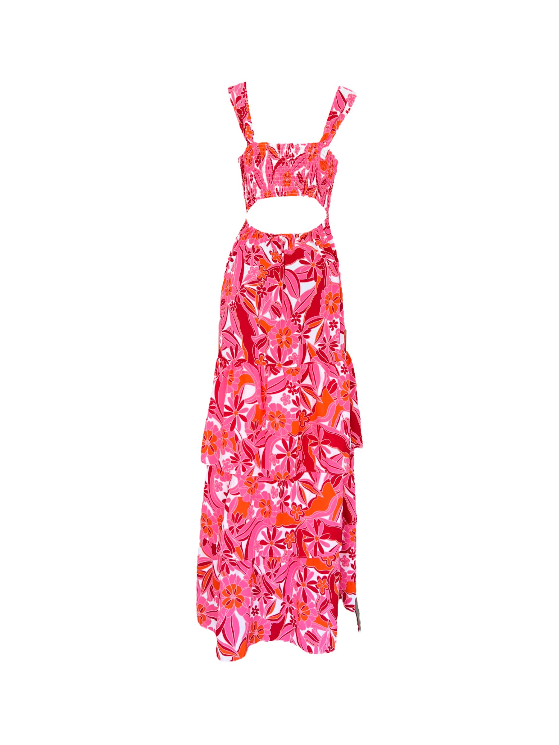 OKBOTH Dress long Tropical Floral Large