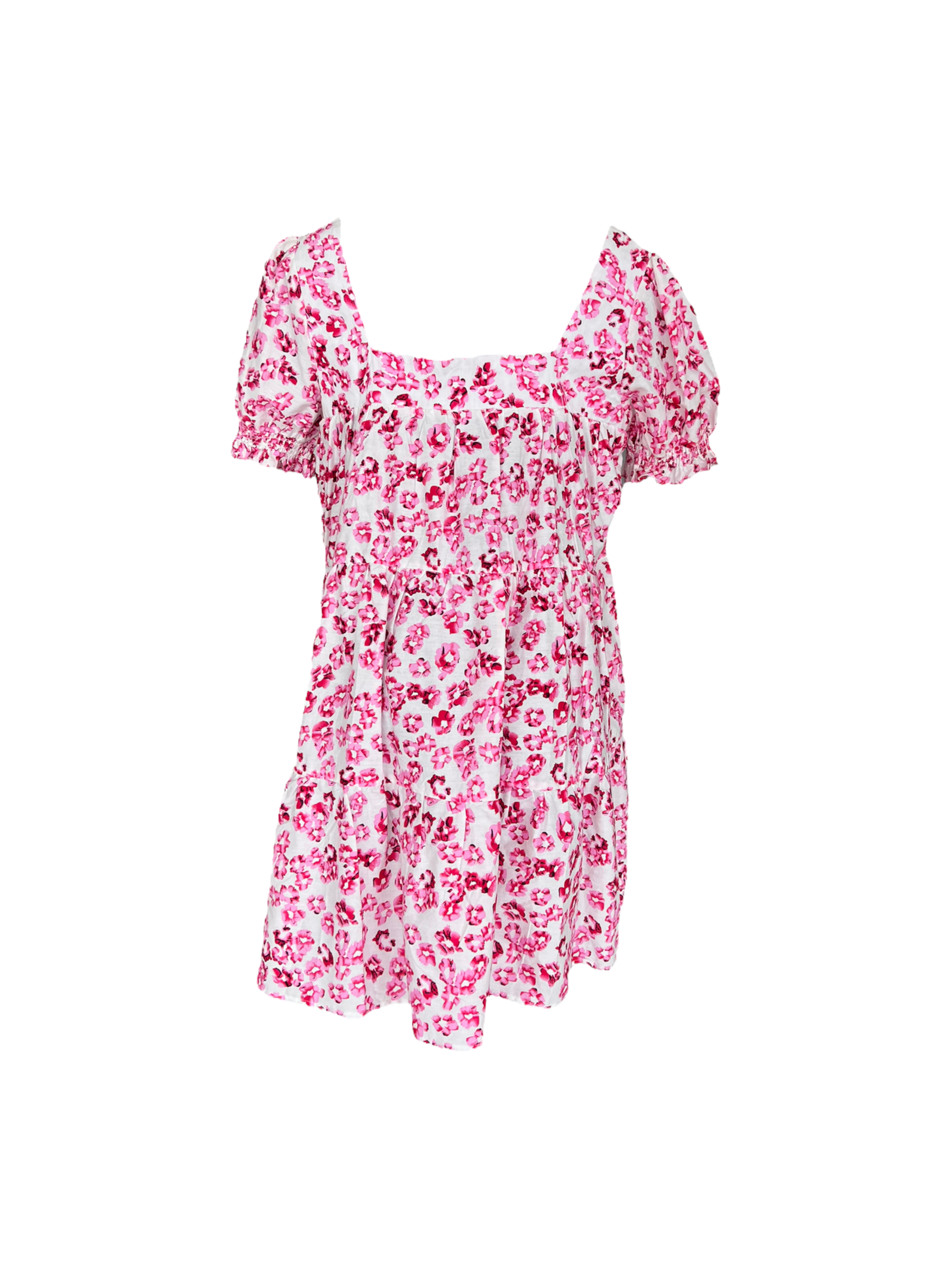 Ina Dress Short Floral pink Large