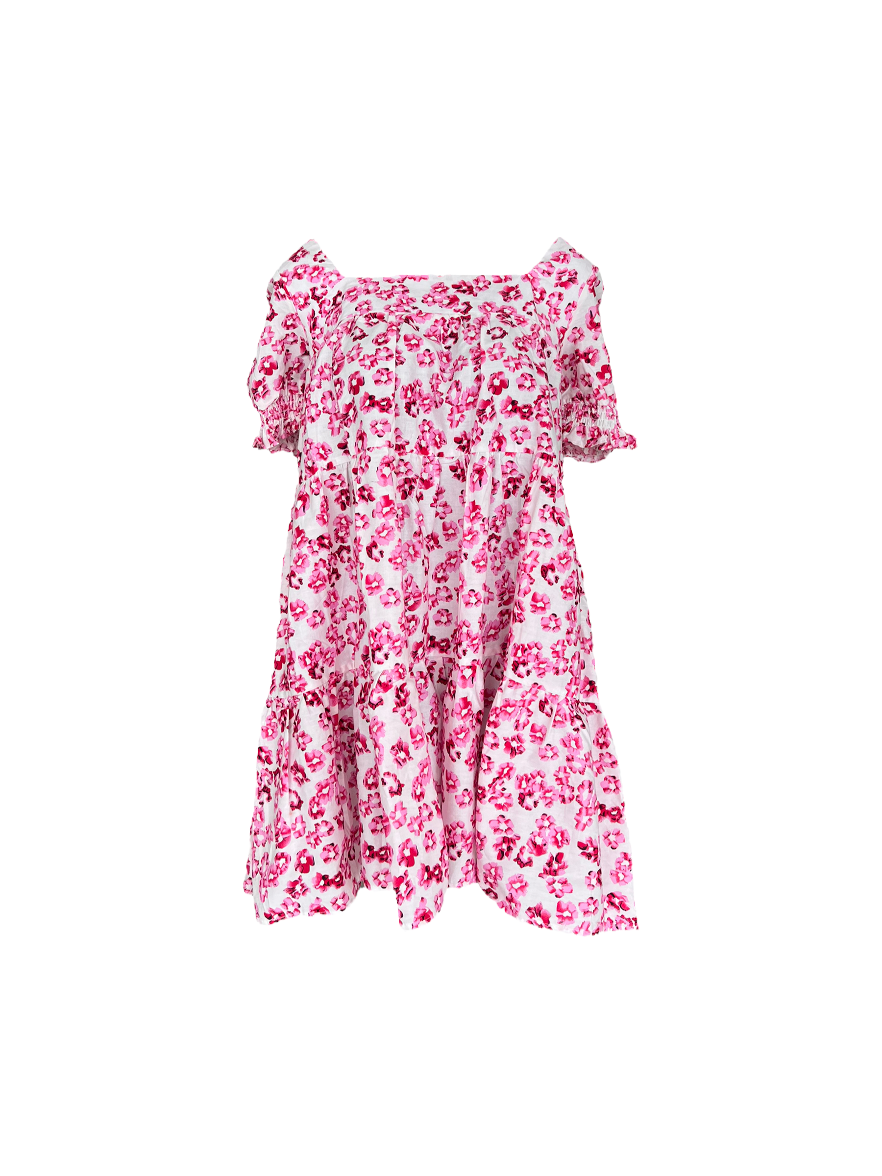 Ina Dress Short Floral pink Large
