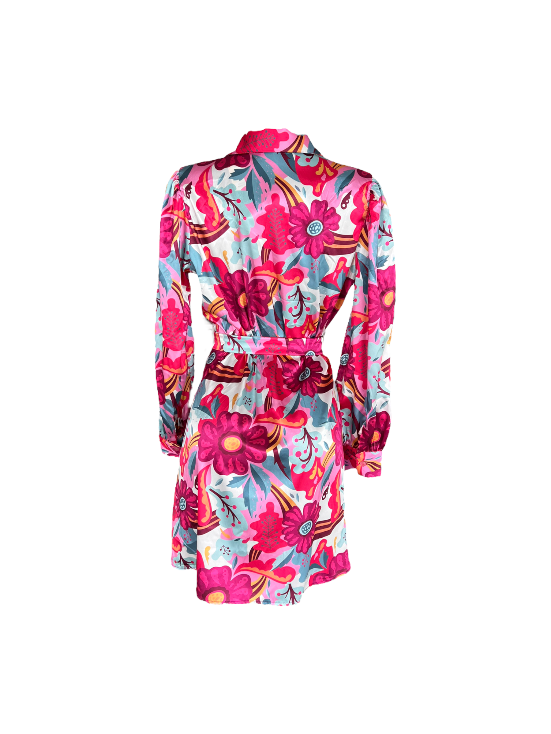 Julys Dress Short Floral Satin