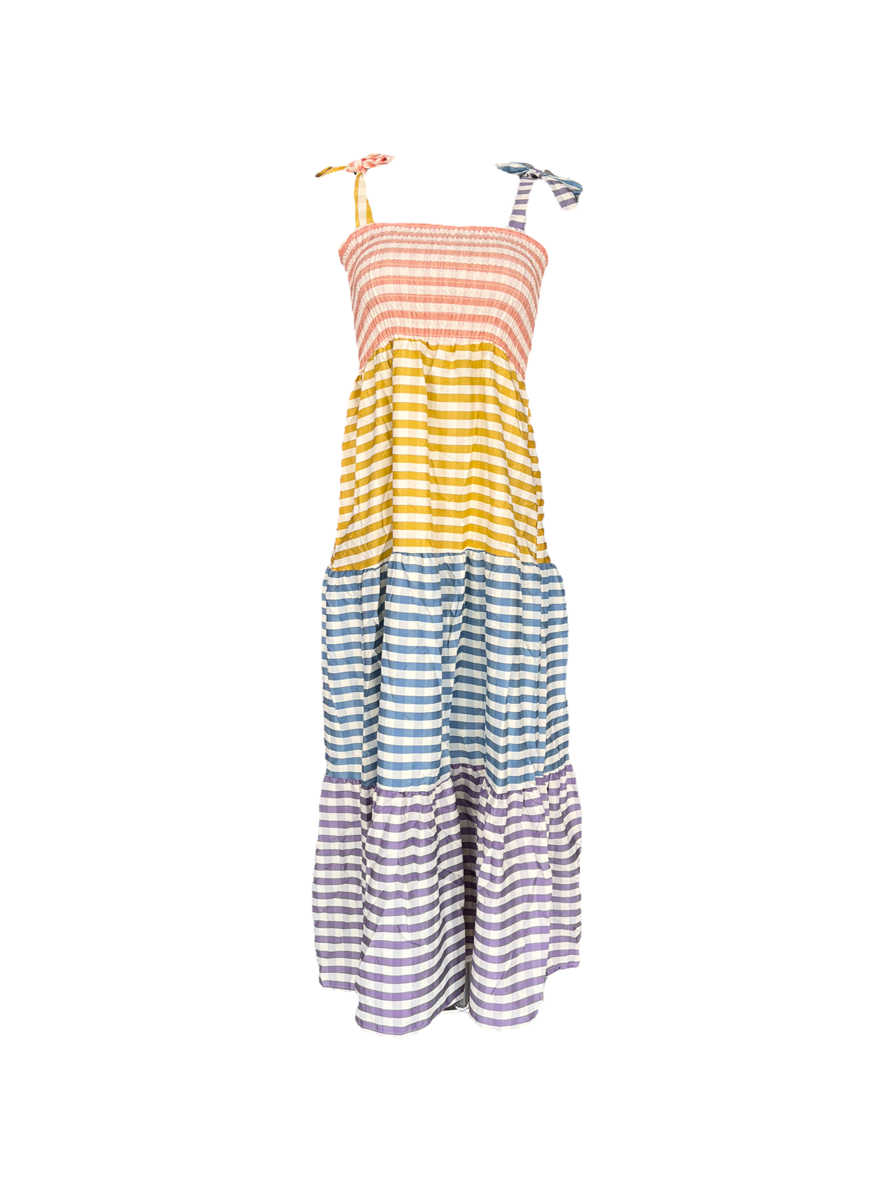 Yinuo Dress Long Colouful Stripe S/M